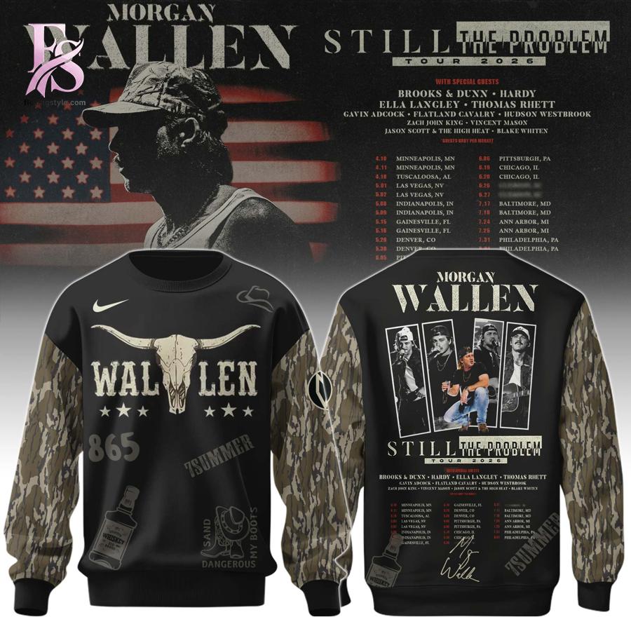 Stylish fashion product featuring modern design details and premium quality craftsmanship Morgan Still The Problem 2026 World Tour Shirt 2