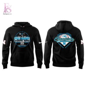 Stylish display of Nebraska Softball 2026 BIG TEN TOURNAMENT CHAMPIONS Hoodie 2 1 with clean details and trendy look.