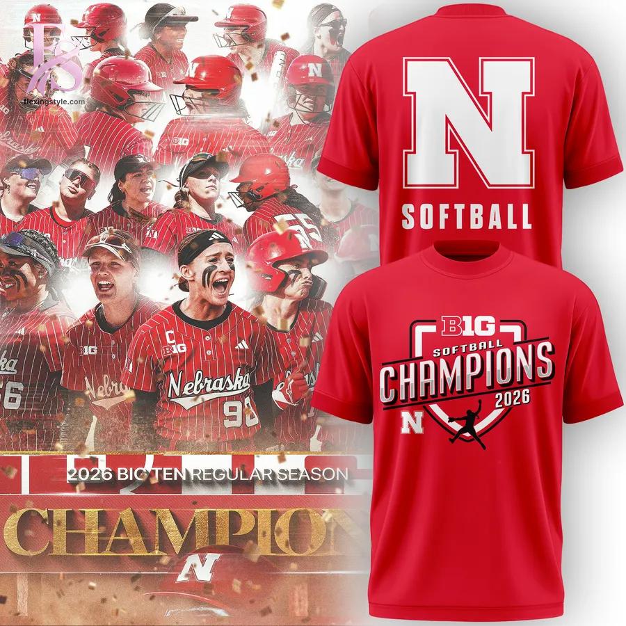 Stylish fashion product featuring modern design details and premium quality craftsmanship Nebraska Softball Big 10 Tournament Champions Shirt 1