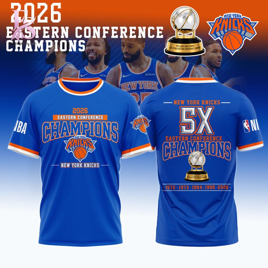 Trendy fashion product featuring premium fabric and contemporary streetwear style New York Knicks 2026 Eastern Conference Champions Hoodie 2
