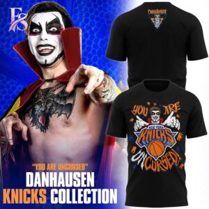 Trendy fashion product featuring premium fabric and contemporary streetwear style New York Knicks Black Danhausen Uncursed Shirt 1