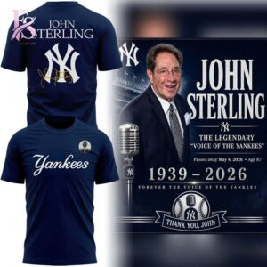 Stylish New York Yankees John Sterling Tribute Shirt 1 product with smooth finish and modern casual look.