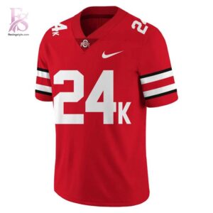 Ohio State Buckeyes x Bruno Mars 24K Football Jersey 2 combines a modern look with comfortable wearability.