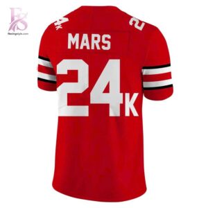 Ohio State Buckeyes x Bruno Mars 24K Football Jersey 3 combines a modern look with comfortable wearability.