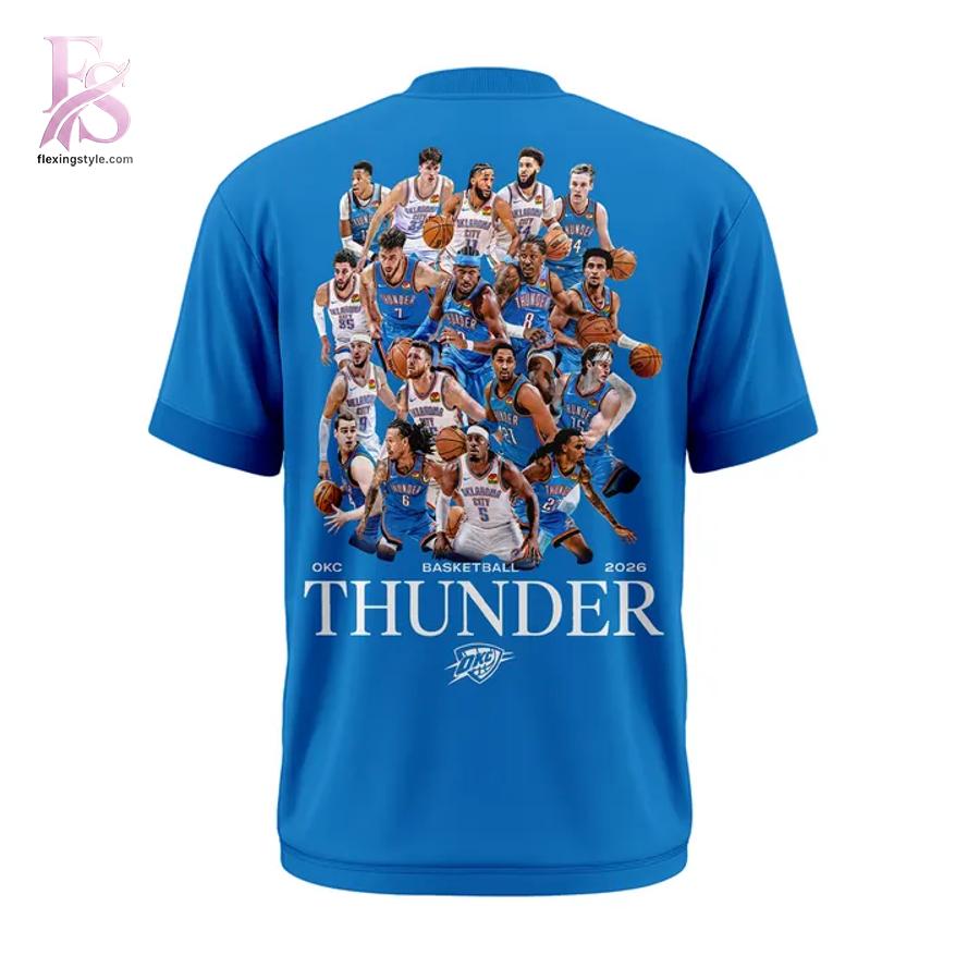 Stylish Oklahoma City Thunder 2026 NBA Playoffs T Shirt 3 product with smooth finish and modern casual look.