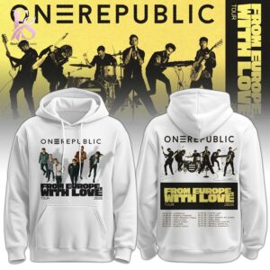 Stylish display of OneRepublic 2026 European Tour Hoodie 1 with clean details and trendy look.