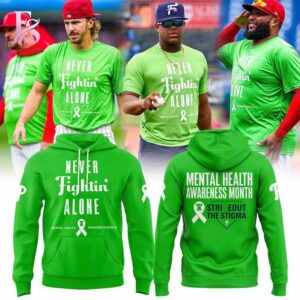 Stylish fashion apparel with modern casual design and comfortable everyday fit Philadelphia Phillies Mental Health Awareness Month 2026 Shirt 2