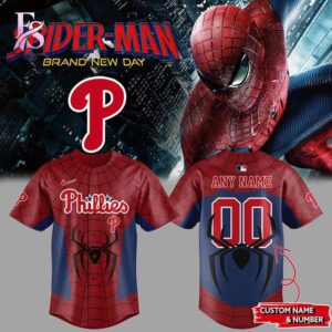 Philadelphia Phillies Spider Man 2026 Baseball Jersey 1 combines a modern look with comfortable wearability.