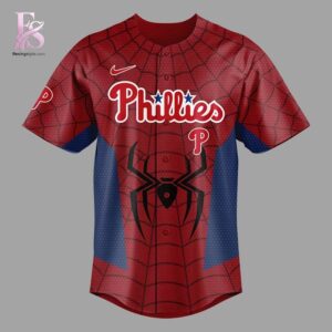 Philadelphia Phillies Spider Man 2026 Baseball Jersey 2 combines a modern look with comfortable wearability.