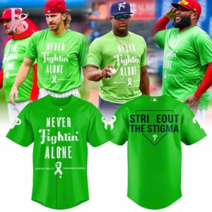 Stylish Philadelphia Phillies x Mental Health Awareness Month 2026 Jersey 1 designed for everyday comfort and casual fashion.