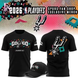 Stylish San Antonio Spurs Men s Spurs 2026 NBA Playoffs T Shirt 1 designed for everyday comfort and casual fashion.