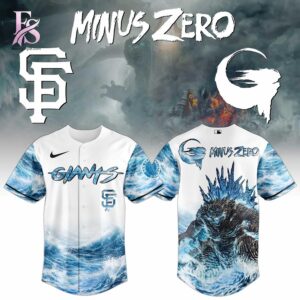 Stylish San Francisco Giants Minus Zero The Great Blue Kaiju Baseball Jersey 1 product with smooth finish and modern casual look.