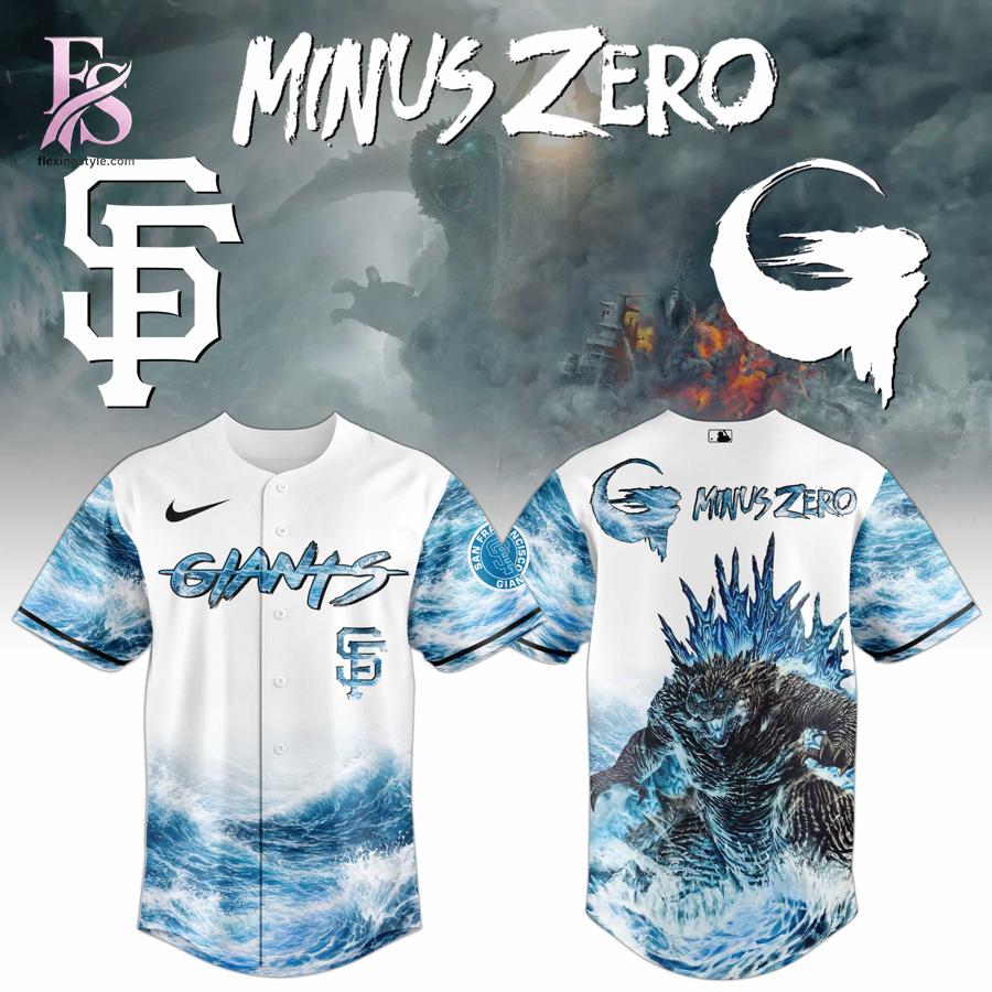 Stylish San Francisco Giants Minus Zero The Great Blue Kaiju Baseball Jersey 1 product with smooth finish and modern casual look.