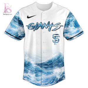 Stylish San Francisco Giants Minus Zero The Great Blue Kaiju Baseball Jersey 2 product with smooth finish and modern casual look.