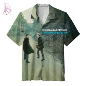 Tropical Hawaiian shirt with vibrant floral patterns and relaxed summer fit Simon Garfunkel The Sound of Silence Hawaiin Shirt 1