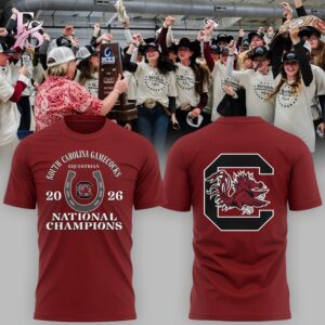 Stylish fashion apparel with modern casual design and comfortable everyday fit South Carolina Gamecocks 2026 NCAA Equestrian National Champions Shirt 2