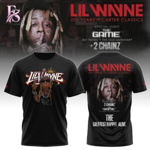 Stylish display of The Greatest Rapper Alive 20 Years of Hip Hop Lil Wayne Shirt 1 with clean details and trendy look.