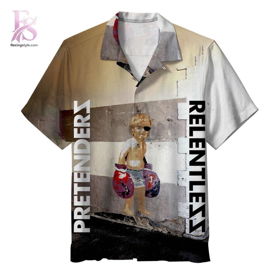 The Pretenders Relentless Album Hawaiian Shirt 1 Hawaiian shirt featuring an album cover inspired music-themed design