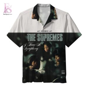 Casual Hawaiian shirt featuring colorful island inspired artwork and short sleeves The Supremes I Hear a Symphony Hawaiian Shirt 1