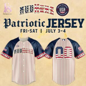 Stylish fashion product featuring modern design details and premium quality craftsmanship Toledo Mud Hens 2026 Patriotic Baseball Jersey 1