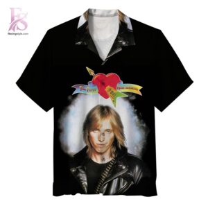 Casual Hawaiian shirt featuring colorful island inspired artwork and short sleeves Tom Petty The Heartbreakers Hawaiian Shirt 1