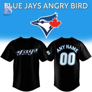 Stylish display of Toronto Blue Jays Angry Bird Jersey 1 with clean details and trendy look.
