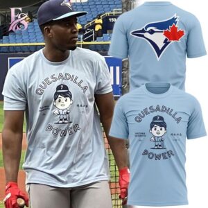 Stylish Toronto Blue Jays Quesadilla Power T shirt 1 designed for everyday comfort and casual fashion.