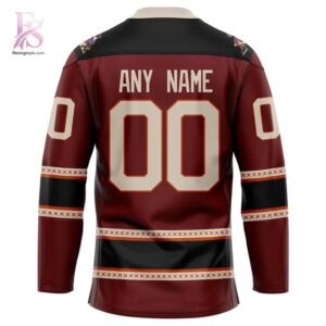 Stylish display of Tucson Roadrunners 10th Anniversary Hockey Jersey 3 1 with clean details and trendy look.