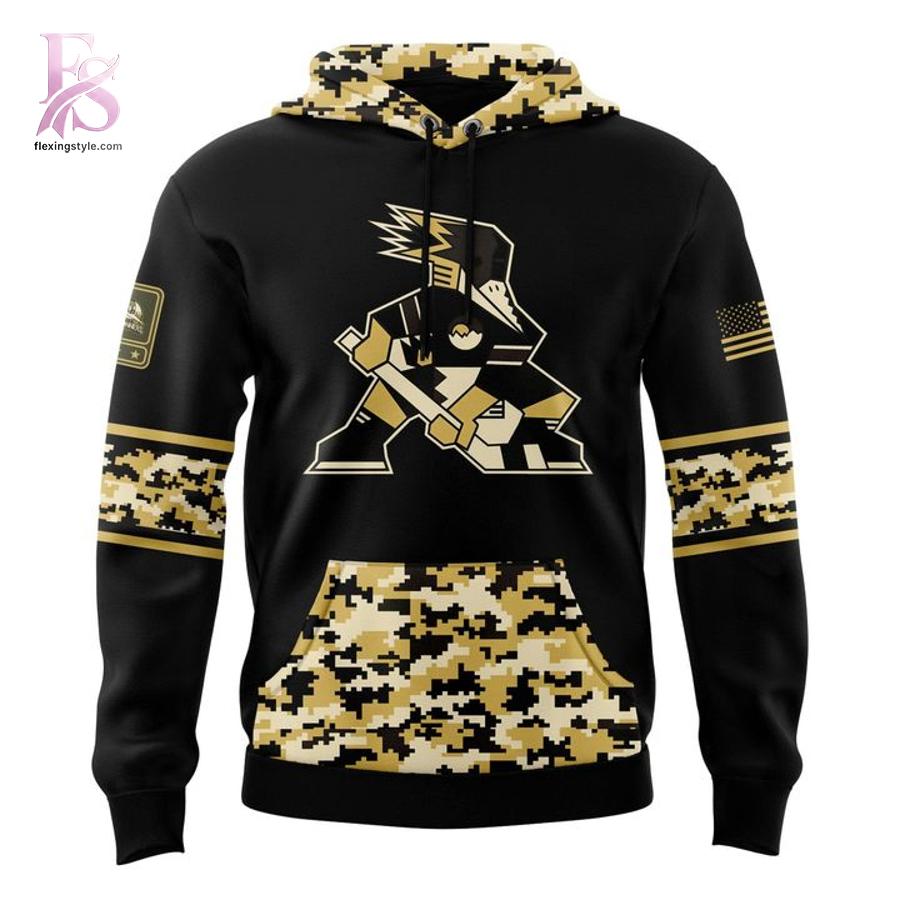 Stylish display of Tucson Roadrunners 2026 Salute to Service Night Hoodie 2 with clean details and trendy look.