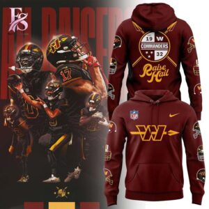 Stylish display of Washington Commanders logo Focus Club Hoodie 2 with clean details and trendy look.