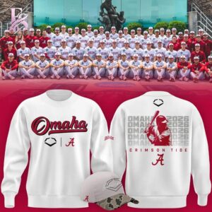 High-quality Alabama Crimson Tide 2026 Baseball College World Series Hoodie 2 designed for comfort, style, and daily wear.