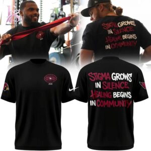 Modern Arizona Cardinals Black Tackling Mental Health T Shirt 1 showcasing a unique look and comfortable feel.