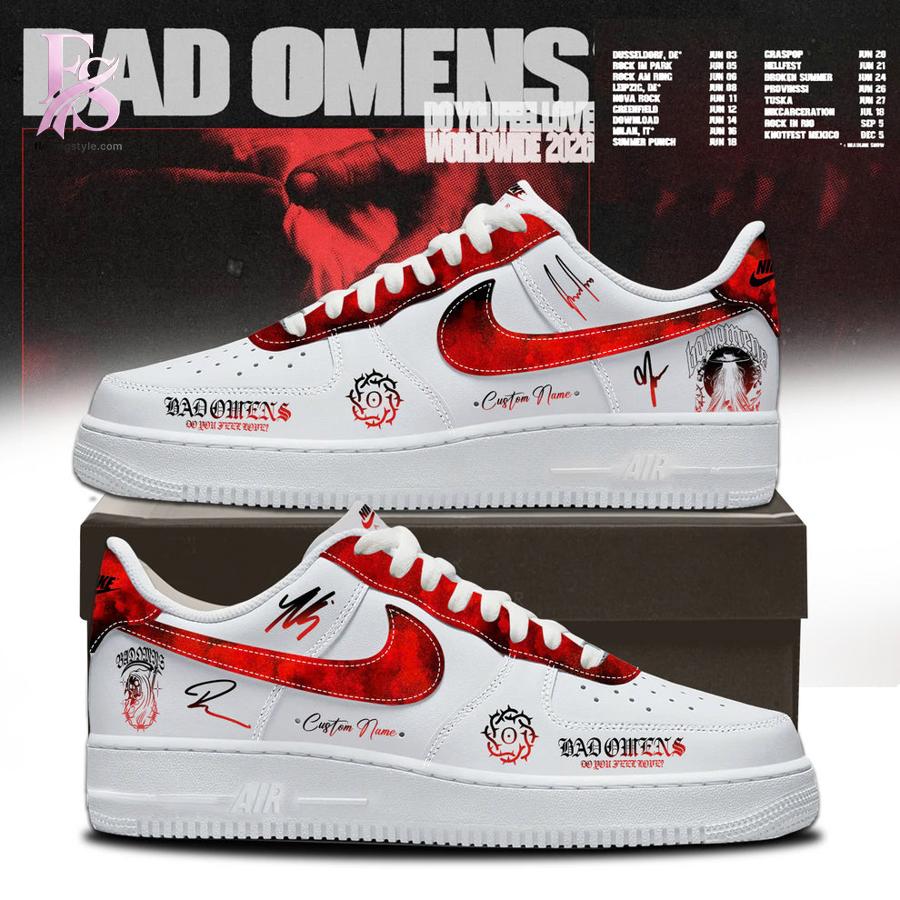High quality fashion apparel suitable for daily wear and casual outfits Bad Omens Do You Feel Love Worldwide 2026 Tour Nike Air Force 1 1