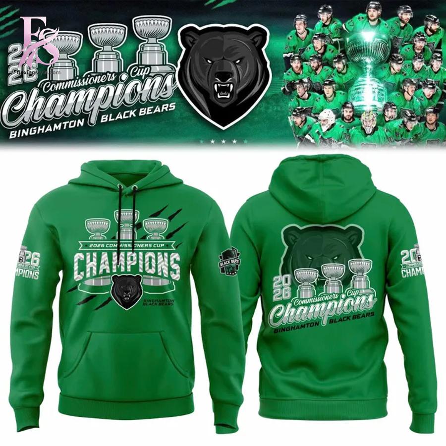 Stylish Binghamton Black Bears Back To Back To Back Champs 2026 Hoodie 1 with a modern look and comfortable everyday appeal.