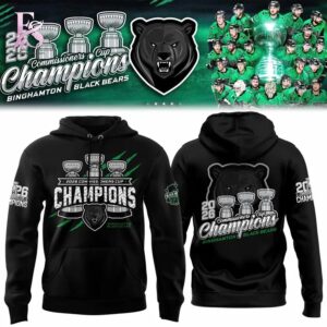 Stylish Binghamton Black Bears Back To Back To Back Champs 2026 Hoodie 2 with a modern look and comfortable everyday appeal.
