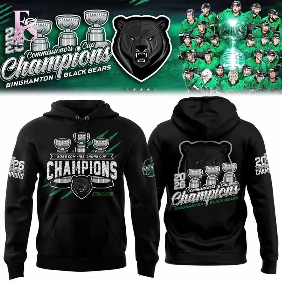 Stylish Binghamton Black Bears Back To Back To Back Champs 2026 Hoodie 2 with a modern look and comfortable everyday appeal.