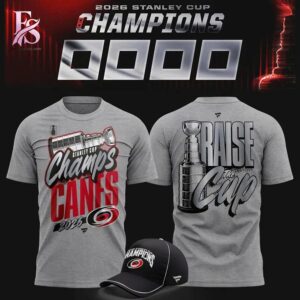 Carolina Hurricanes 2026 Stanley Cup Champions Locker Room T Shirt 1 fashion product showcasing a stylish modern design with premium quality details and a trendy everyday look.
