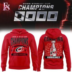 Trendy fashion product featured in Carolina Hurricanes Fanatics Red 2026 Stanley Cup Champions Signature Roster Shirt 2 with a contemporary silhouette, comfortable fit, and versatile styling options.