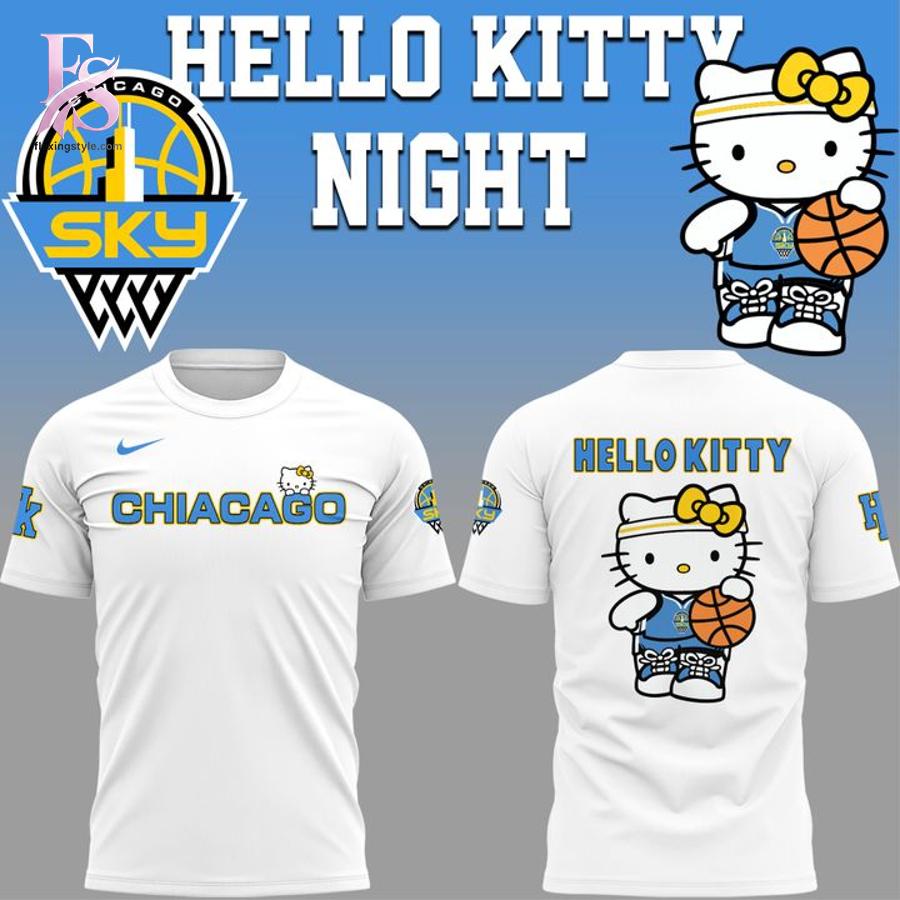 High quality fashion apparel suitable for daily wear and casual outfits Chicago Sky Hello Kitty Night 2026 Shirt 1