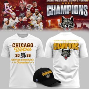 High-quality Chicago Wolves 2026 Western Conference Champion Shirt 1 designed for comfort, style, and daily wear.