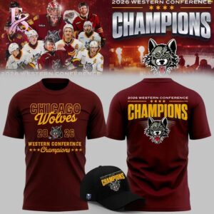 High-quality Chicago Wolves 2026 Western Conference Champion Shirt 3 designed for comfort, style, and daily wear.