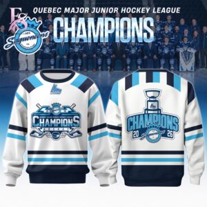 Chicoutimi Saguen ens 2026 QMJHL Champions Hockey Jesrsey 2 featuring a stylish design made for comfort and everyday wear.