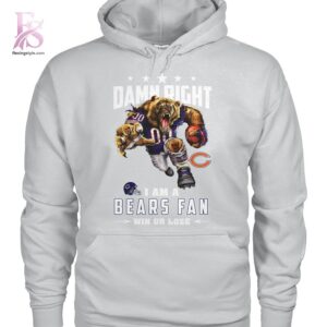 High-quality Damn Right I am a Bears fan Chicago Bears Shirt 2 designed for comfort, style, and daily wear.