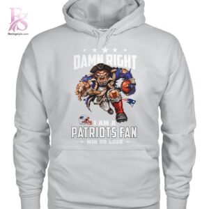 High-quality Damn Right I am a Patriots fan New England Patriots Shirt 2 designed for comfort, style, and daily wear.