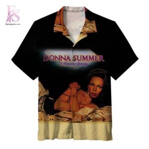 Premium view of Donna Summer I Remember Yesterday Hawaiian Shirt 1 with a bold design and everyday appeal.