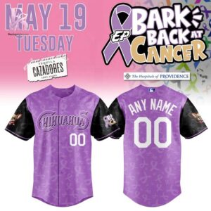 El Paso Chihuahuas 2026 Bark Back at Cancer Jersey 1 fashion product showcasing a stylish modern design with premium quality details and a trendy everyday look.