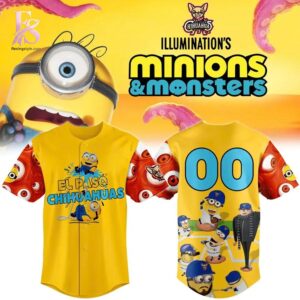 High-quality El Paso Chihuahuas Minion and Monsters Jersey 1 designed for comfort, style, and daily wear.