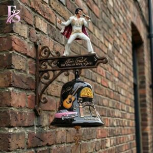 Premium view of Elvis Presley The King of Rock N Roll Wall Bell 1 with a bold design and everyday appeal.