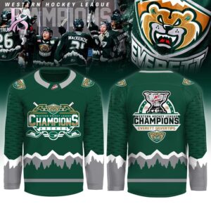 Stylish Everett Silvertips Champions Western Hockey League 2026 Jersey 3 with a modern look and comfortable everyday appeal.