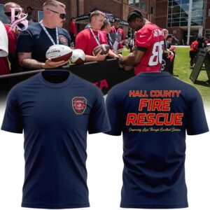 Stylish Hall County Fire Rescue Shirt 1 with a modern look and comfortable everyday appeal.